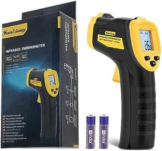 Sanliang Infrared Thermometer Laser Temperature Gun -58℉ to 1112℉ with Adjustable Emissivity & Max and Min Measure Laser Digital IR Thermometer Gun Temp IR Surface Tool Heat Temp Gun for Cooking.