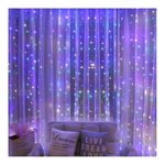 Party Propz Multicolour Curtain Lights for Decoration - 300 LED, 8 Lighting Modes, LED Lights for Home Decoration with Remote Control, Diwali Lights for Decoration for Home, Navratri Light Decoration