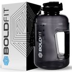 Boldfit 2 Litre Water Bottle For Gym Gallon Water Bottle 2+ Litre Gym Water Bottle 2l Gym Bottles For Men & Women Water Jug 2+ Litre Big Water Bottles Sports Water Bottle Plastic Water Bottle- Black