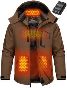 Men Heated Puffer Jacket Winter Coat Battery Pack Include Waterproof Warm Ski Must Have Snow Accessories Snowmobile Gear Snowboard Outfit Hoodie Suit Outdoor Clothes Rain Raincoat Hike Outerwear Gift