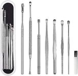 Fomatrade 8 Pcs Ear Pick Earwax Removal Kit, Stainless Steel Ear Wax Remover Cleaner Earpick Ear Cleaning Tool Set, Ear Curette Tool Sets (8 pcs)