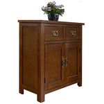 Aurotrice OAK Small Sideboard 75cm 2 Doors 2 Drawer Drawer Chest Mini Dining Sideboard Storage