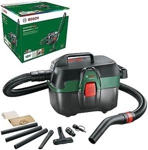 Bosch Home & Garden Bosch 18V Cordless Wet and Dry Vacuum Cleaner Without Battery, Vac + Inflator/Blower Function, with Accessory Set (AdvancedVac 18V-8)