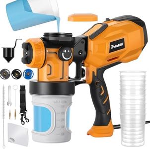 Paint Sprayer for House Painting, 1000W HVLP Spray Paint Gun with Disposable Paint Cup, Easy Clean Blow, 3 Nozzles & 3 Spray Patterns, Electric Sprayer for Kitchen Cabinet Fence Garden