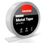 GAUDER Self-Adhesive Metal Tape | Thin Metal Strips for Magnets, Tonies® Figures & Shelves | Ferrous Tape (10 ft)