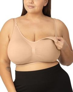 Kindred Bravely Simply Sublime Busty Seamless Nursing Bra for F, G, H, I Cup | Wireless Maternity Bra (Beige, Large-Busty)
