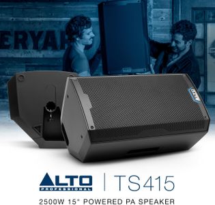 ALTO TS415 15" Powered PA Speaker – 2500W, Bluetooth, 3-Channel Mixer