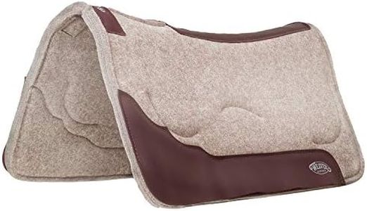 Weaver Leather Contoured Layered Felt Saddle Pad with Gel Insert Tan, 31 x 32