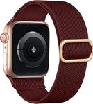 mFoniscie Stretchy Solo Loop Compatible with Apple Watch Strap 40mm 38mm 41mm Women Men,Soft Nylon Elastic Adjustable Braided Band for iWatch Strap Series SE SE2| 9|8|7|6|5|4|3|2|1[WATCH NOT INCLUDED]