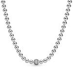 PANDORA Beads & Pave 925 Sterling Silver Necklace, Size: 45cm, 17.7 inches - 398565C01-45