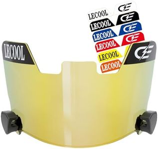 LeCool Multi-Color Football Visor,Enhance Your Game -Fits Adult & Youth Football Helmets(Clear Gold)