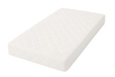 Toddler Cot Mattress Eco Fiber 140 x 70 x 10 cm – Extra Thick Baby Mattress for Cot Beds – Quilted Polycotton Anti-Allergenic Cover – Firm Foam Support, Removable Cover – UK Made