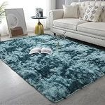 Vafodo Soft Area Rugs for Bedroom Living Room Ultra Soft Modern Fluffy Throw Carpets for Girls Boys Kids Room Shaggy Fluffy Rugs (2X3Feet, Dark Blue)