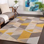 OZONE CARPET Embossed Carved Handmade Tuffted Pure Woollen Thick Geometrical Rectangular Carpet for Living Room and Bedroom with 1.4 Inch Pile Height Size 2 X 6 Feet (60X180 Cm) Multi EDG-Wf