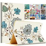 DuraSafe Cases for iPad 7.9 Inch Mini 4 2015 Mini 5 2019 [ Mini 4th / 5th Gen ] A1538 A1550 A2133 A2124 A2126 A2125 Printed Folio Magnetic Smart Protective Sleek & Classic Cover - Watercolor Flowers