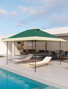 Garvee 13x13FT Pop Up Gazebo,Canopy Tent on Clearance,Outdoor Patio Gazebo, Tent for Party,Wedding,Outdoor Dining,Backyard(Dark Army Green+Hemp Grey)