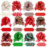 Bskifnn 24PCS Pull Bows for Gifts Christmas Bows 5" Wide 12 Different Beautiful Color Wrapping Ribbon Accessories for Gift,Wine Bottles,Baskets