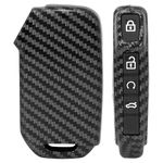JVCV® Hard Case Key Cover Compatible with Kia Seltos 2023 Facelift HTX and Carens X Line 4 Button Smart Key (Carbon Black)