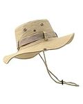 Zylioo XXL UV Boonie Bush Hats,Military Tactical Safari Hat for Big Heads,Large Jungle Hunting Hats for Hiking Camping Khaki