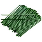 NUOOO Garden Pegs Stakes Staples Meta Gardening Securing Lawn Ground Anchors U Shaped Nail Pins Ideal for Weed Control Membrane Fabric Grass Matting Netting 15CM 40PCS