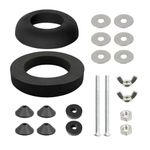 Toilet Cistern Seal Kit Stainless Steel Universal Toilet Repair Replacement Kit 100mm M6 Bolt Through 1.5" Rubber Dome 2" Foam Washer Set Close Coupled Toilet Cistern Kit for Repairing Toilet Tanks