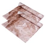 Kuber Industries Shelf Liner | Kitchen Cabinet Shelf Protector | Kitchen Liners for Cabinets and Drawers | Drawer Liner Mat | Marble Shelf Liner Cabinet Mat | 5 MTR | Pack of 2 | Brown