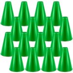 16 Pcs Cheer Megaphone for Party Green DIY Plastic Megaphone Party Accessory for School Outdoor Activities Christmas Party Favors Sports Match Game (16 Pcs, Green)