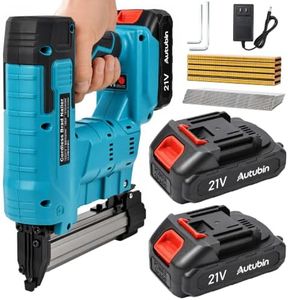 21V Brushless Cordless Electric Nail Gun, 2-in-1 Brad Nailer Kit