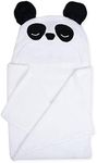 Natemia Baby Hooded Towel - Premium Ultra Soft Baby Bath Towel with Animal Design - Hooded Baby Towels for Newborn to Toddler - Made in Turkey - Perfect Baby Gifts - White Panda