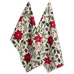 DII Christmas Kitchen Towel Set, Floral Tea Towels for Baking, Cleaning, Entertainment & Cooking, 18x28, Woodland Holiday, 2 Piece