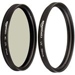 Amazon Basics Circular Polarizer Camera Photography Lens - 67 mm + Amazon Basics UV Protection Camera Lens Filter - 58mm