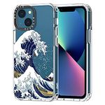 MOSNOVO Case for iPhone 13 - Clear Slim Shockproof TPU+PC, [ 6.6 ft Drop Protection/Anti Peel Off ] - Great Wave