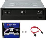 LG WH16NS40 16X Blu-ray BDXL DVD CD Internal Burner Drive Bundle with Free 25GB M-DISC BD + SATA Cable + Mounting Screws