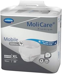 MoliCare Premium Mobile Disposable Pants - Discreet Incontinence Use for Men and Women - 10 Drops - Size XL (130-170 cm Hips) - Pack of 14