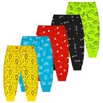 Trampoline Boys and Girls Pajama Pants, Track Pants - Pack of 5 Multicolour