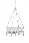 Patiofy Silk Baby Thottil/Used As Baby Hanging Jhula For 0-2 Years Old/Cradle And Swing With Mattress For Babies/White In Colour, 20 Cm