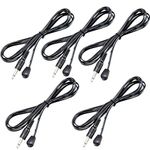 MoKell IR Infrared Emitter Extension Cable 1.5m Long 45 Degree Emission Angle 3.5mm Jack Single Red Head 5pcs