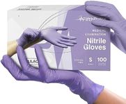 Lilac Nitrile Disposable Gloves - 100 Count - 3 Mil Nitrile Gloves Small - Powder and Latex Free Rubber Gloves - Surgical Medical Exam Gloves - Food Safe Cooking Gloves