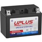 UPLUS UPZ12-4-1 Motorcycle Battery 12V 11Ah 165A CCA, replace for-TZ12S, AGM-Maintenance Free Sealed for ATV's, Personal Watercraft, Snowmobiles |Cofirm size before order150L x 88W x 110 H(mm)
