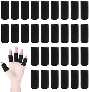TSHAOUN 30 Piezas Protector elástico para dedos, Algodón Compresión Dedos Soporte Deportivos Protectores de Dedos Pulgar para Baloncesto Voleibol Bádminton