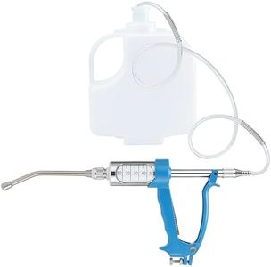50ML Adjustable Veterinary Metal Feeding Gun, Continuous Drench Gun Continuous Dosing Device Veterinary Medicine Dispenser Husbandry Autonomous Feeding Tool, for Pig Cow, Sheep, Horse