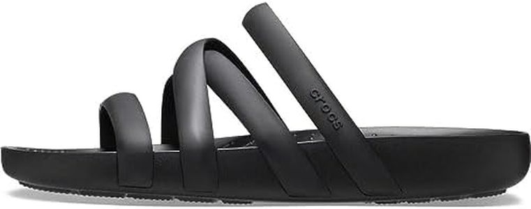 Crocs Women's Splash Strappy Sandals, Black, 10 Women