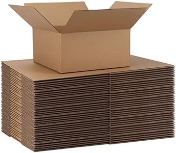 HORLIMER Boîte Carton d'expédition avec couvercle 20,4x20,4x10,2 cm Lot de 40, Carton de Livraison Pliable pour Expédition Postale, Courrier ou Cadeau, Marron