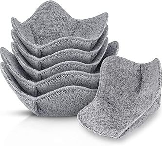6 Pieces Microwave Safe Holder Multipurpose Hot Heat Resistant Plate Holder Polyester Potholder Protector for Heat Soup, Food, Meals (Gray)
