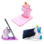 Unicorn Phone Holder - 3 Pack Adjustable Stand - Lovely Animal Desktop Cell Phone Stand, Creative Cartoon Multi-function Desk Phone Stand, SmartPhone Dock, Accessories Desk, Unicorn Gift for Girl