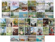 Bear and Bee 40 Art Print Postcards by Claude Monets - 40 of his most famous paintings (Claude Monet)