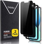 Didisky [2 Pack] Privacy Tempered Glass Screen Protector for iPhone 13, iPhone 14, iPhone 13 Pro 6.1",with Installation Tool, Anti-Spy, Easy to Install, 9H Hardness, No Bubbles