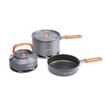 Fire-Maple Feast Heat Exchanger Set | Compact Camping Cookware Kit | Nested Design | Contain with a Pot, Kettle and Non-Stick Frypan | Ideal for Fishing, Picnic and Camp use