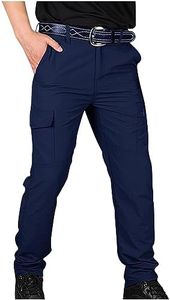 jxsoyen Cargo Pants for Men Ripstop Stretch Work Pants Waterproof Tactical Hiking Sweatpants Athletic Outdoor Walking Joggers Navy