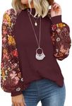 MIHOLL Women’s Long Sleeve Tops Lace Casual Loose Blouses T Shirts